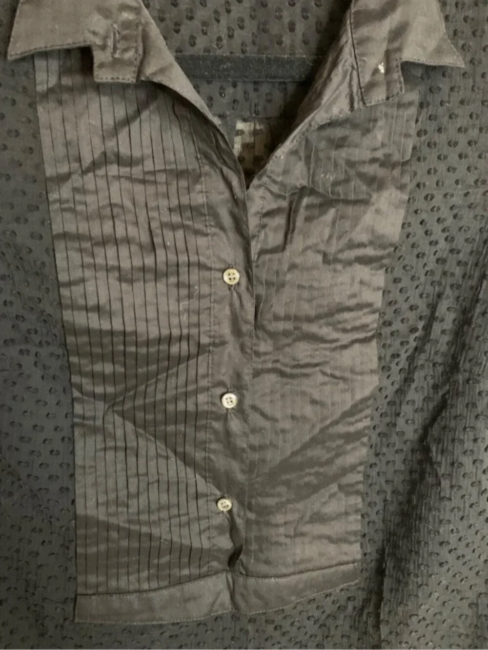 J. Crew Black Blouse Semi Sheer 0